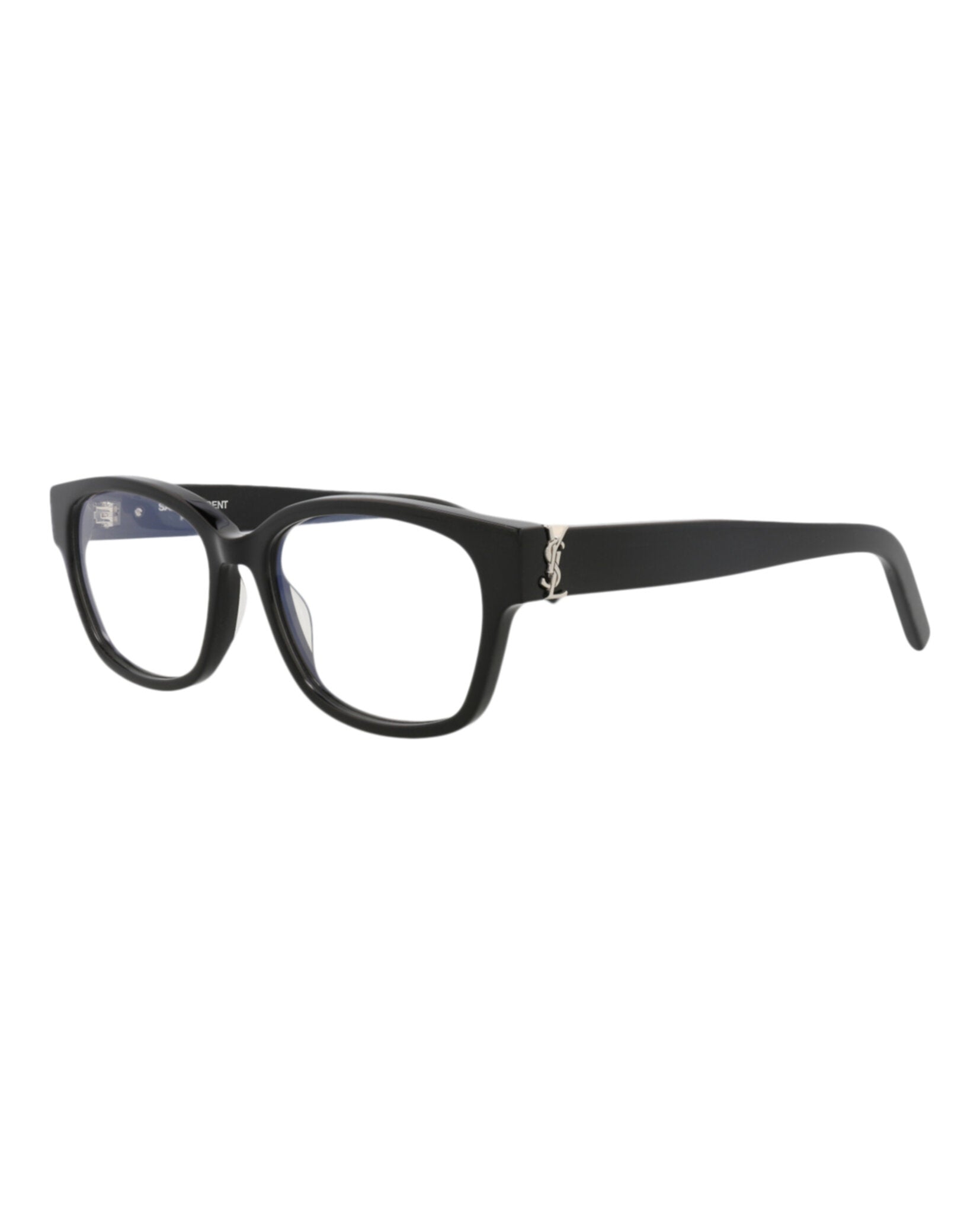 Saint Laurent Saint Laurent Womens Square/Rectangle Black Black Transparent Fashion Designer Eyewear