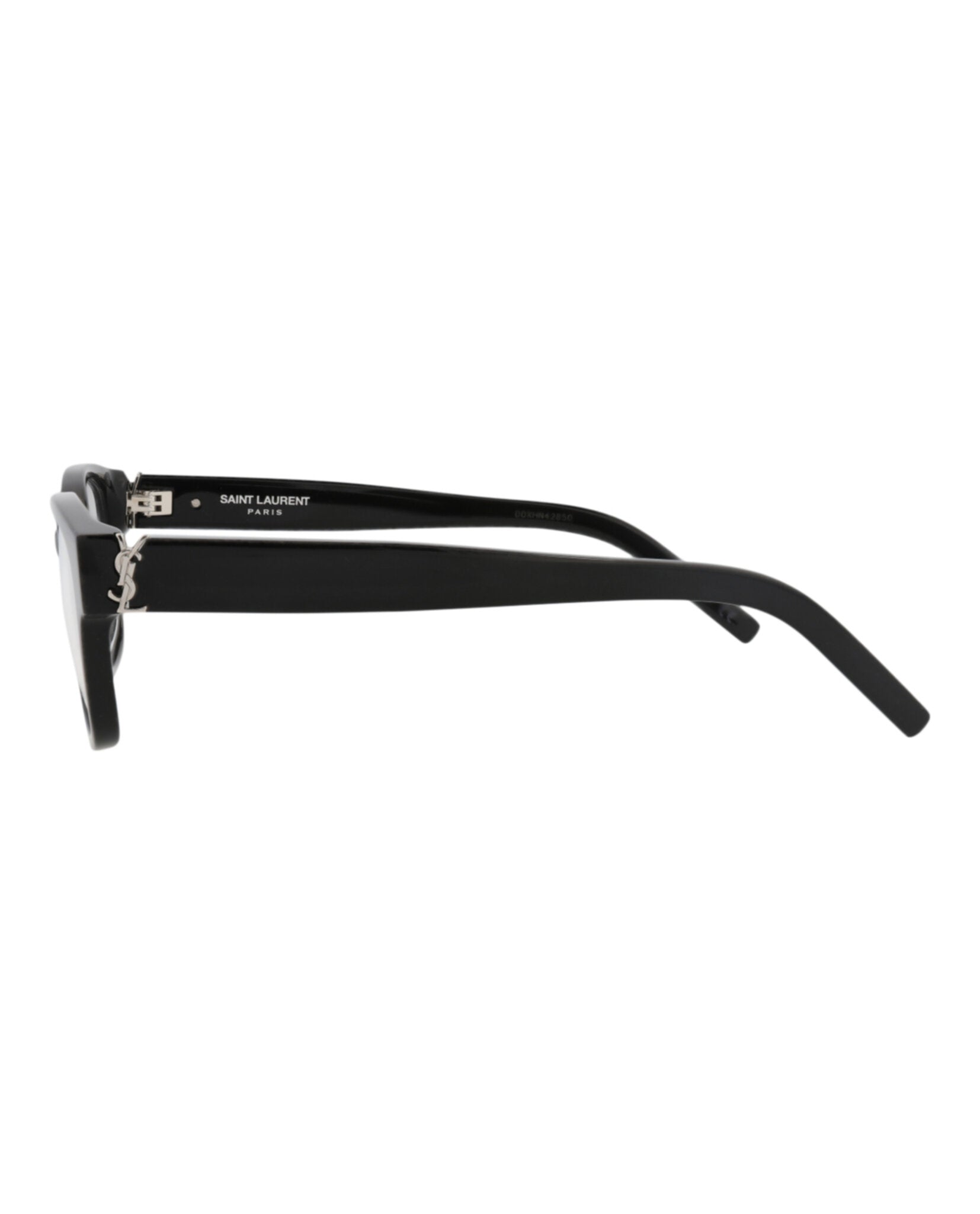 Saint Laurent Saint Laurent Womens Square/Rectangle Black Black Transparent Fashion Designer Eyewear
