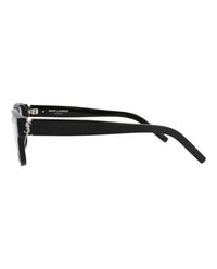 Saint Laurent Saint Laurent Womens Square/Rectangle Black Black Transparent Fashion Designer Eyewear