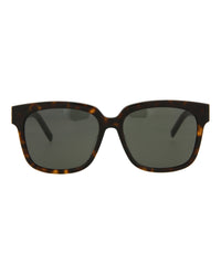 Saint Laurent Womens Square/Rectangle Havana Havana Grey Fashion Designer Eyewear