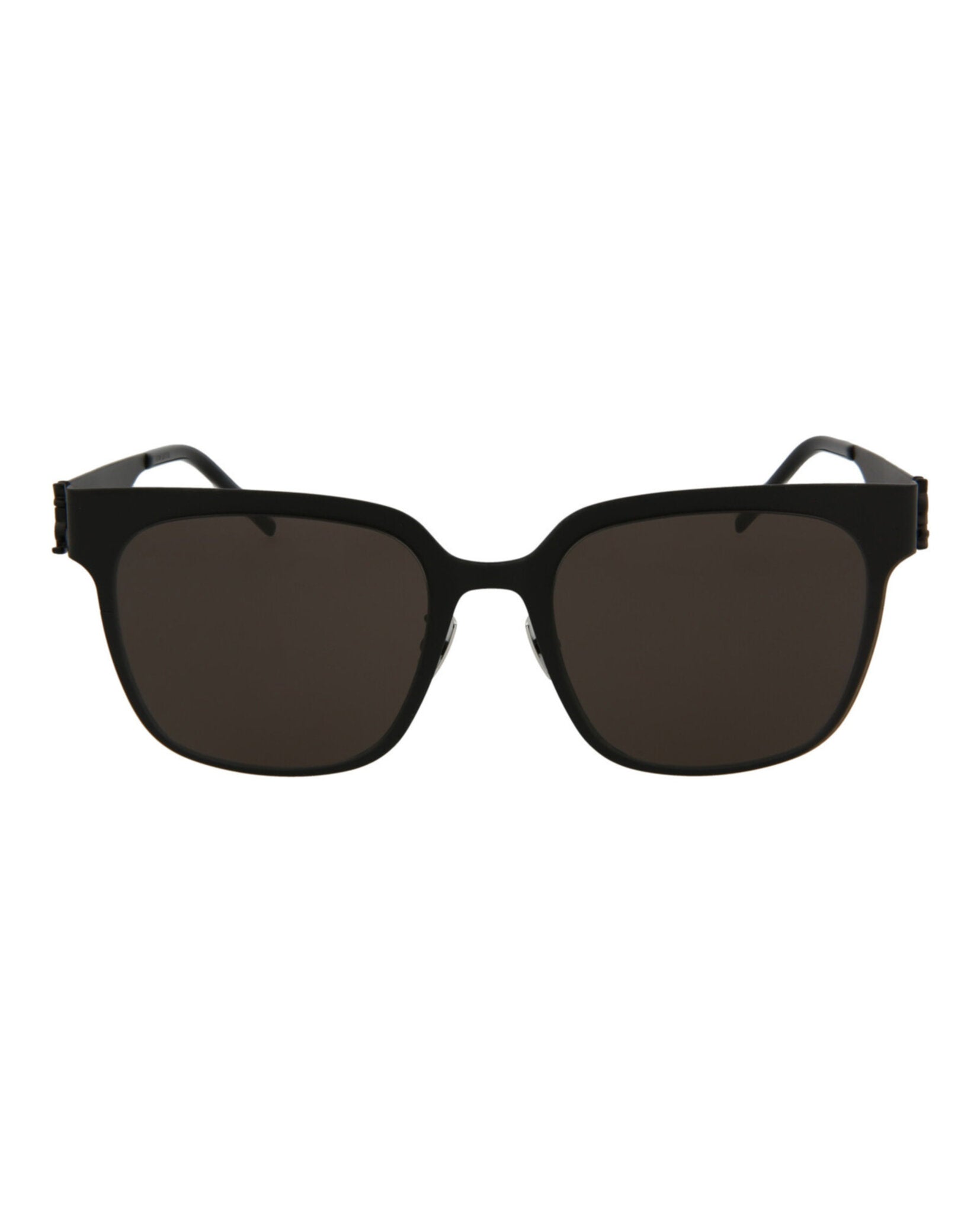 Saint Laurent Womens Square/Rectangle Black Black Grey Fashion Designer Eyewear