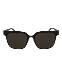 Saint Laurent Womens Square/Rectangle Black Black Grey Fashion Designer Eyewear