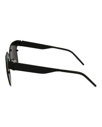 Saint Laurent Womens Square/Rectangle Black Black Grey Fashion Designer Eyewear