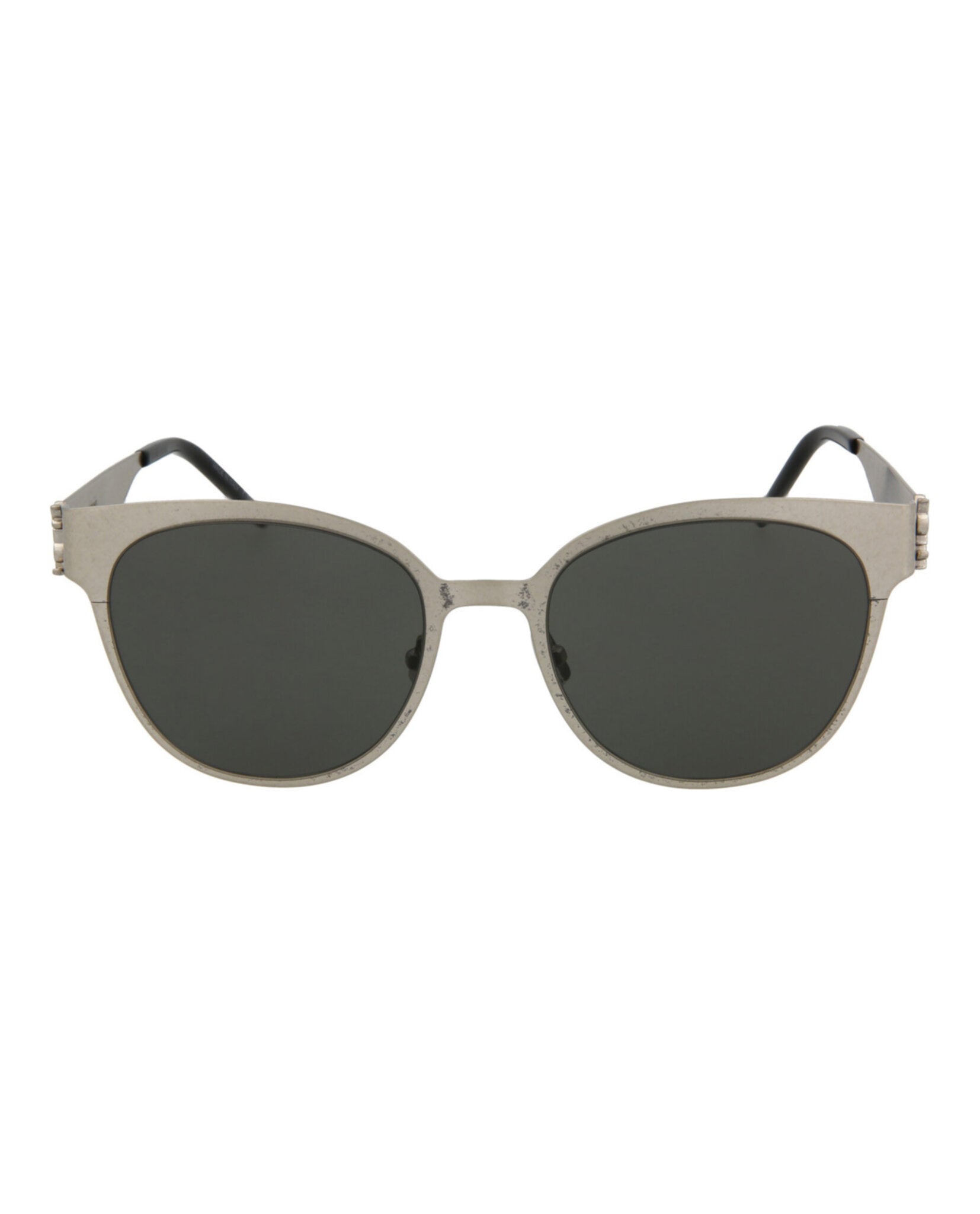 Saint Laurent Womens Round/Oval Silver Silver Grey Fashion Designer Eyewear