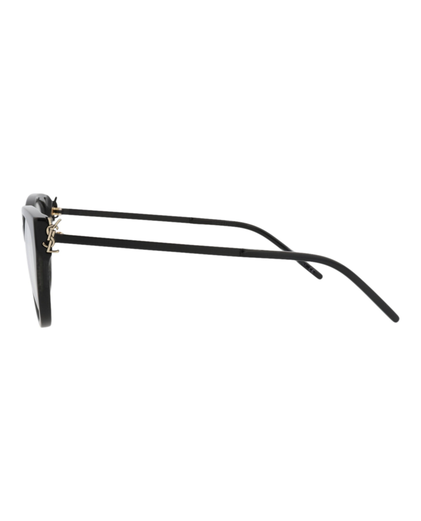 Saint Laurent Saint Laurent Womens Cat Eye Black Black Transparent Fashion Designer Eyewear