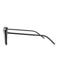 Saint Laurent Saint Laurent Womens Cat Eye Black Black Transparent Fashion Designer Eyewear