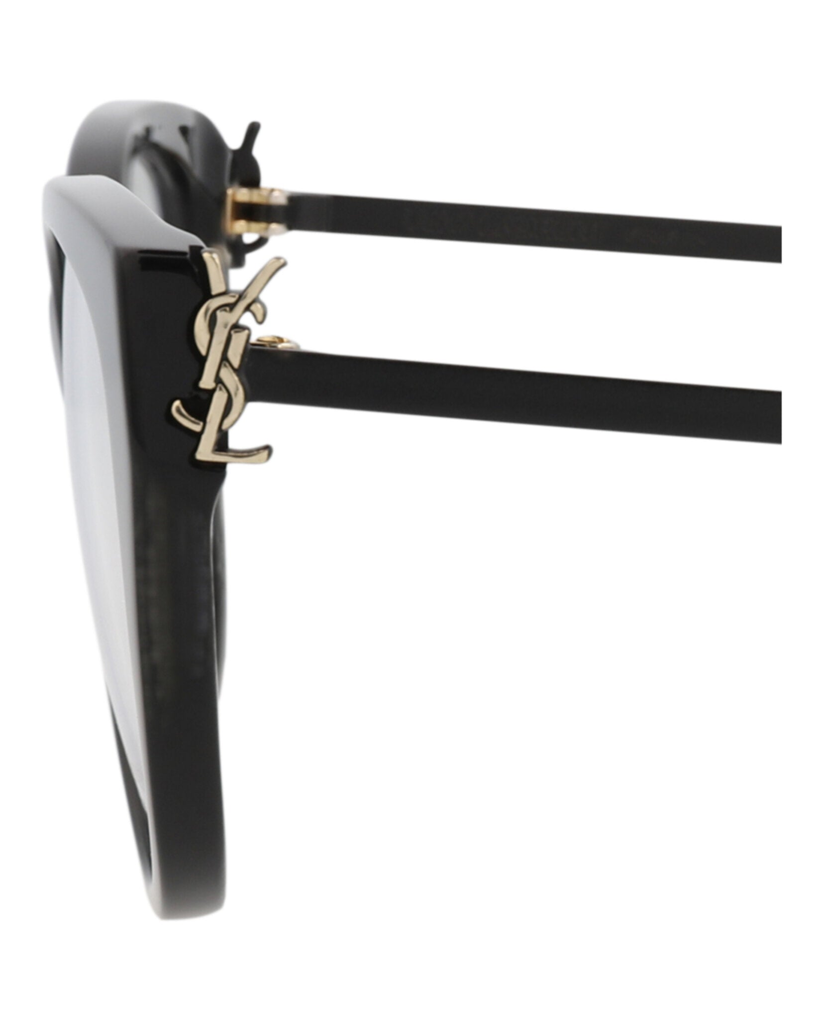 Saint Laurent Saint Laurent Womens Cat Eye Black Black Transparent Fashion Designer Eyewear