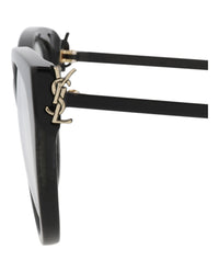 Saint Laurent Saint Laurent Womens Cat Eye Black Black Transparent Fashion Designer Eyewear