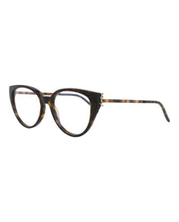 Saint Laurent Saint Laurent Womens Cat Eye Havana Gold Transparent Fashion Designer Eyewear