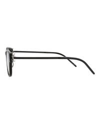 Saint Laurent Womens Round/Oval Black Black Transparent Fashion Designer Eyewear