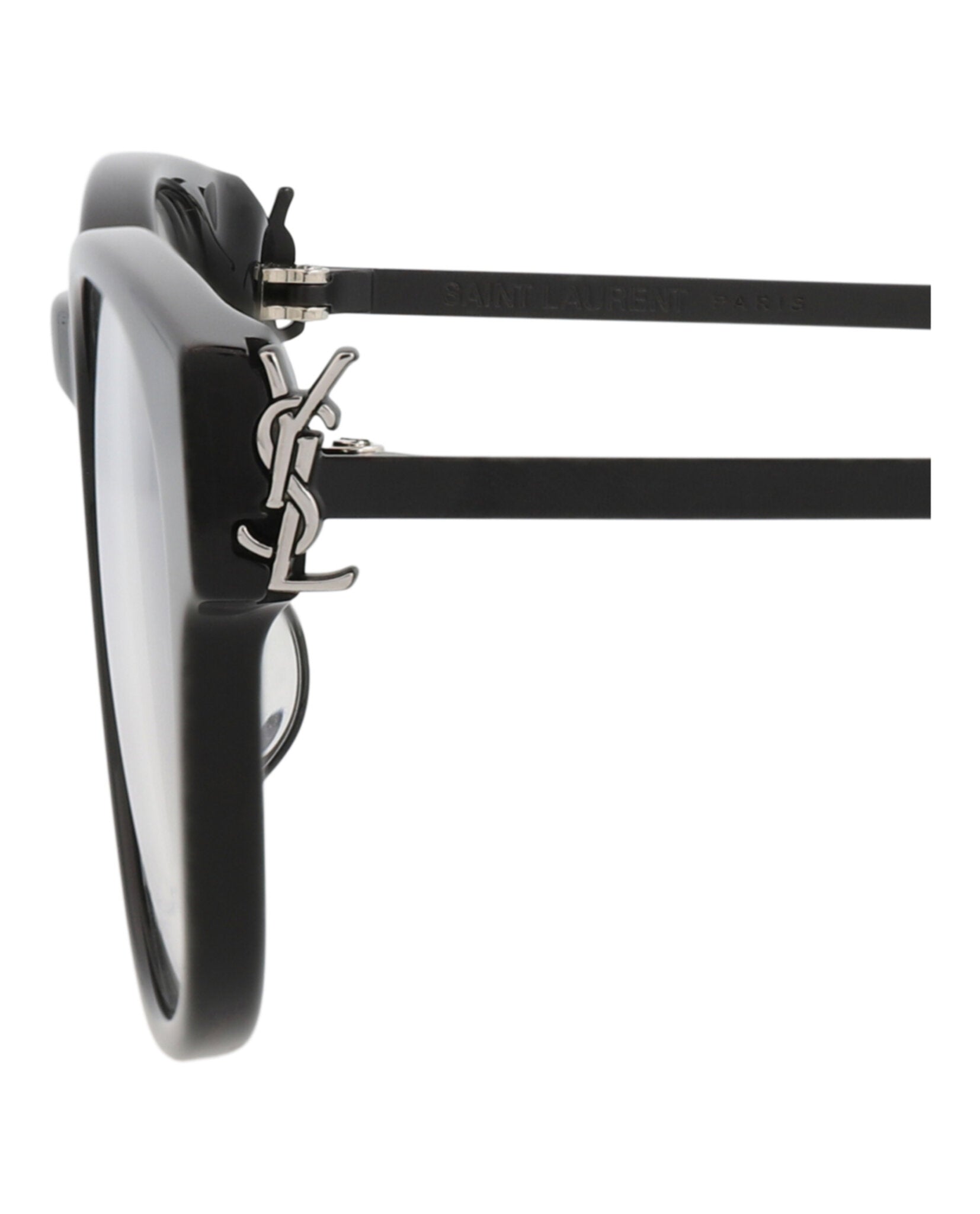 Saint Laurent Womens Round/Oval Black Black Transparent Fashion Designer Eyewear