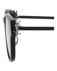 Saint Laurent Womens Round/Oval Black Black Transparent Fashion Designer Eyewear