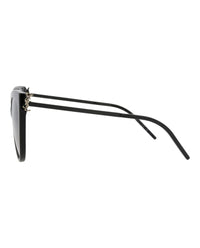 Saint Laurent Saint Laurent Womens Cat Eye Black Black Smoke Fashion Designer Eyewear