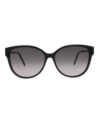 Saint Laurent Womens Round/Oval Black Black Smoke Fashion Designer Eyewear