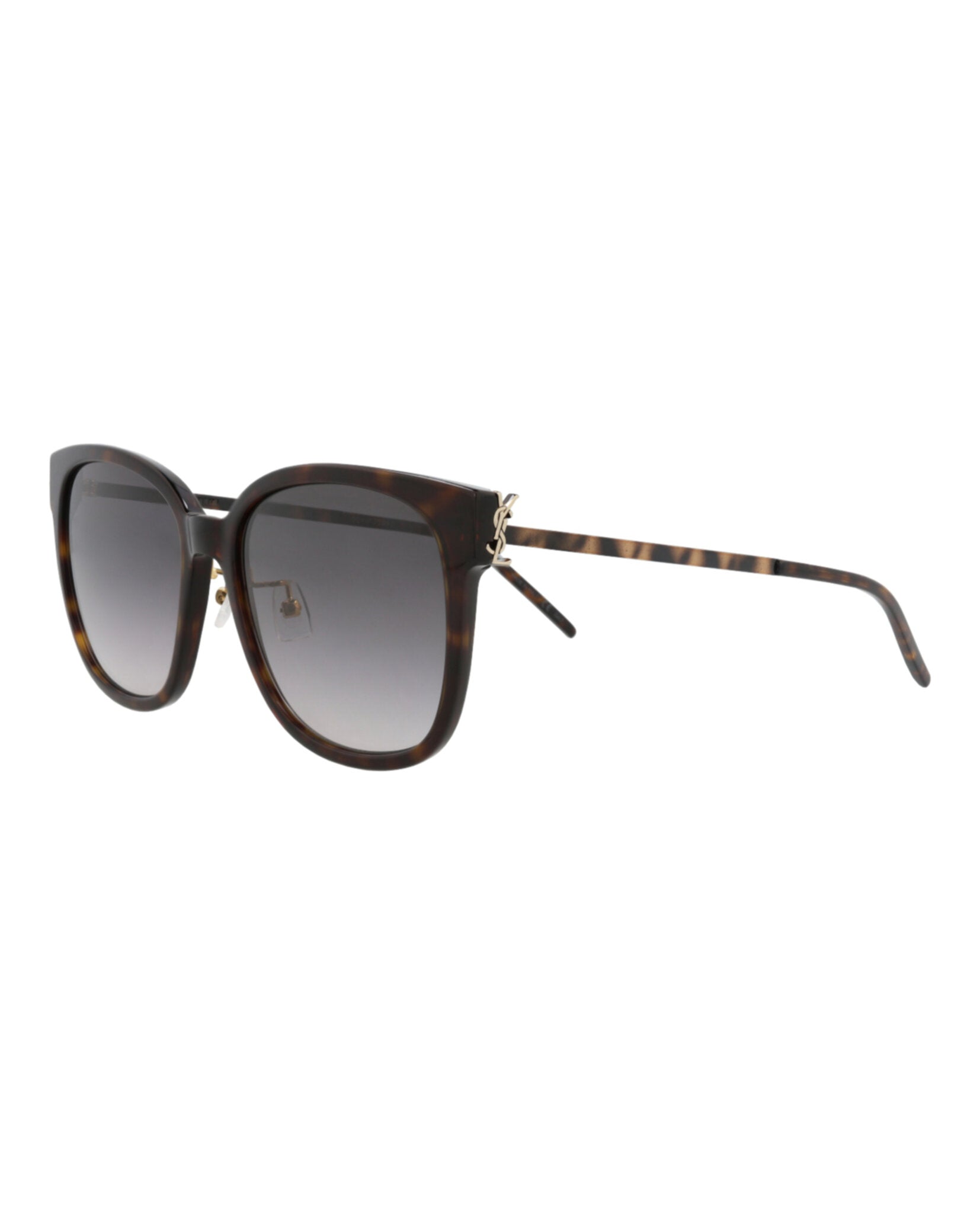 Saint Laurent Saint Laurent Womens Cat Eye Havana Gold Grey Fashion Designer Eyewear