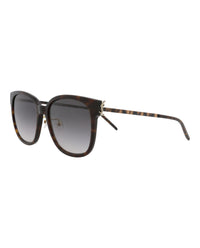 Saint Laurent Saint Laurent Womens Cat Eye Havana Gold Grey Fashion Designer Eyewear