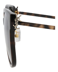 Saint Laurent Saint Laurent Womens Cat Eye Havana Gold Grey Fashion Designer Eyewear