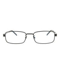 Saint Laurent Unisex Square/Rectangle Black Black Transparent Fashion Designer Eyewear