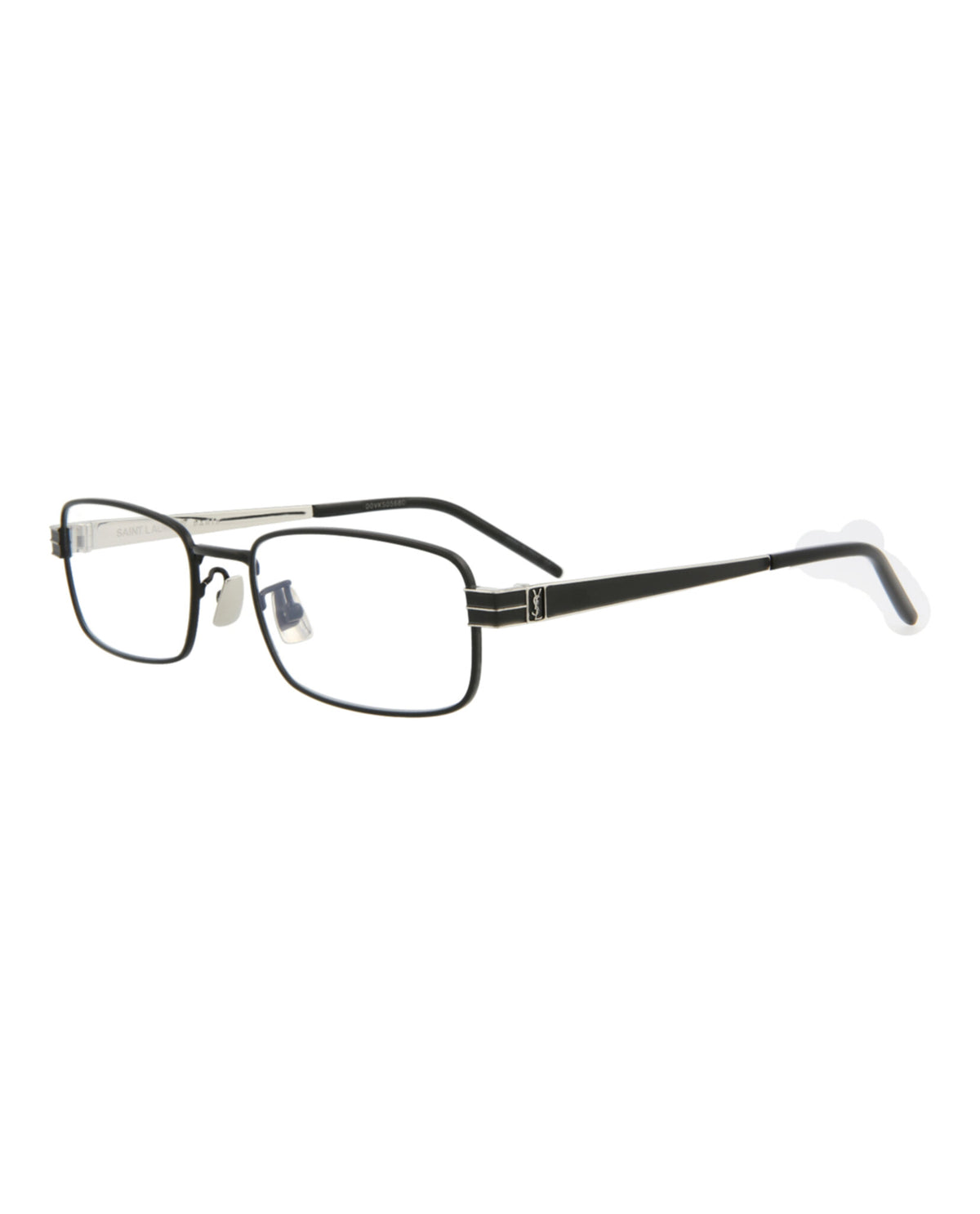 Saint Laurent Unisex Square/Rectangle Black Black Transparent Fashion Designer Eyewear