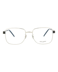 Saint Laurent Saint Laurent Womens Square/Rectangle Silver Black Transparent Fashion Designer Eyewear