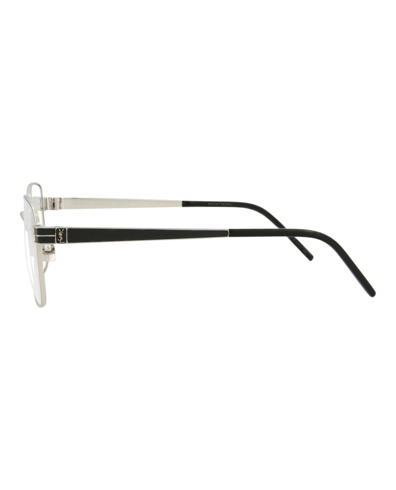 Saint Laurent Saint Laurent Womens Square/Rectangle Silver Black Transparent Fashion Designer Eyewear