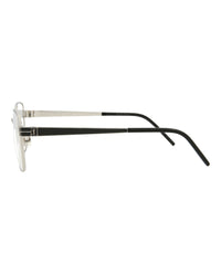 Saint Laurent Saint Laurent Womens Square/Rectangle Silver Black Transparent Fashion Designer Eyewear