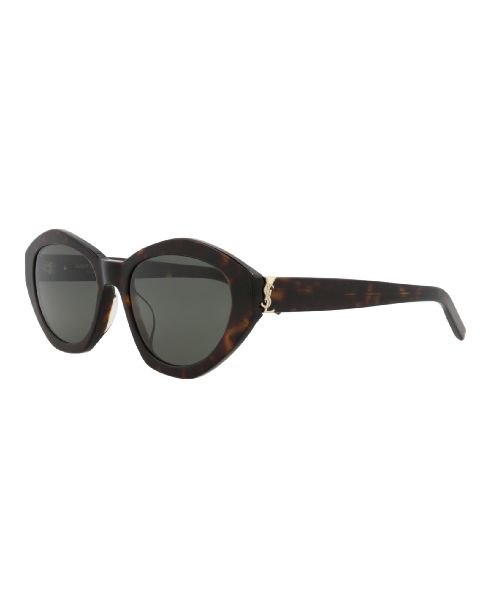 Saint Laurent Womens Cat Eye Havana Havana Grey Fashion Designer Eyewear
