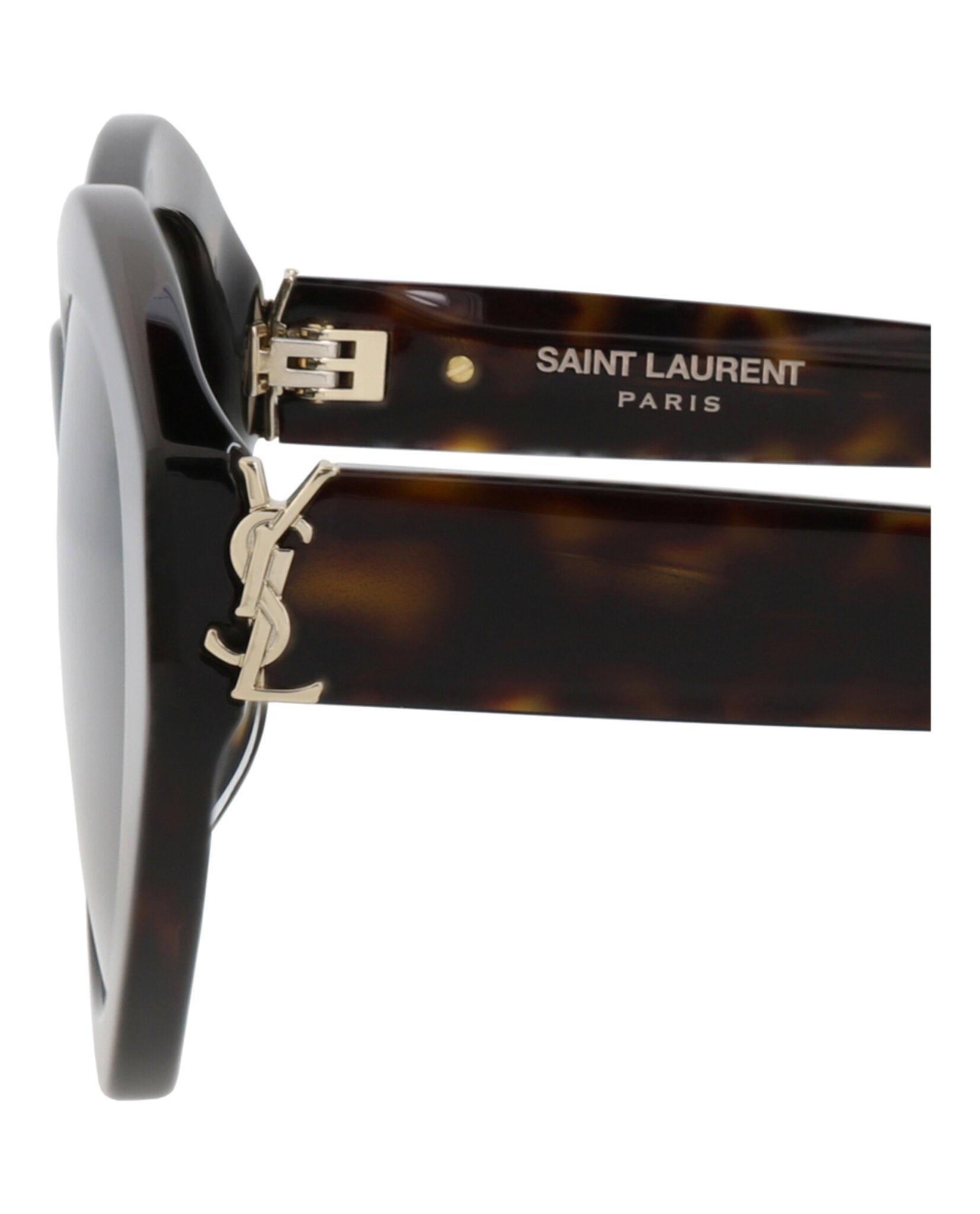 Saint Laurent Womens Cat Eye Havana Havana Grey Fashion Designer Eyewear