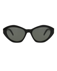 Saint Laurent Womens Cat Eye Black Black Grey Fashion Designer Eyewear