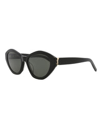 Saint Laurent Womens Cat Eye Black Black Grey Fashion Designer Eyewear