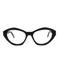 Saint Laurent Womens Cat Eye Black Black Transparent Fashion Designer Eyewear