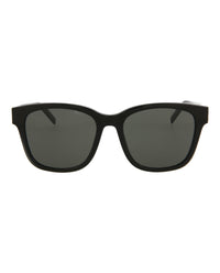 Saint Laurent Unisex Square/Rectangle Black Black Grey Fashion Designer Eyewear