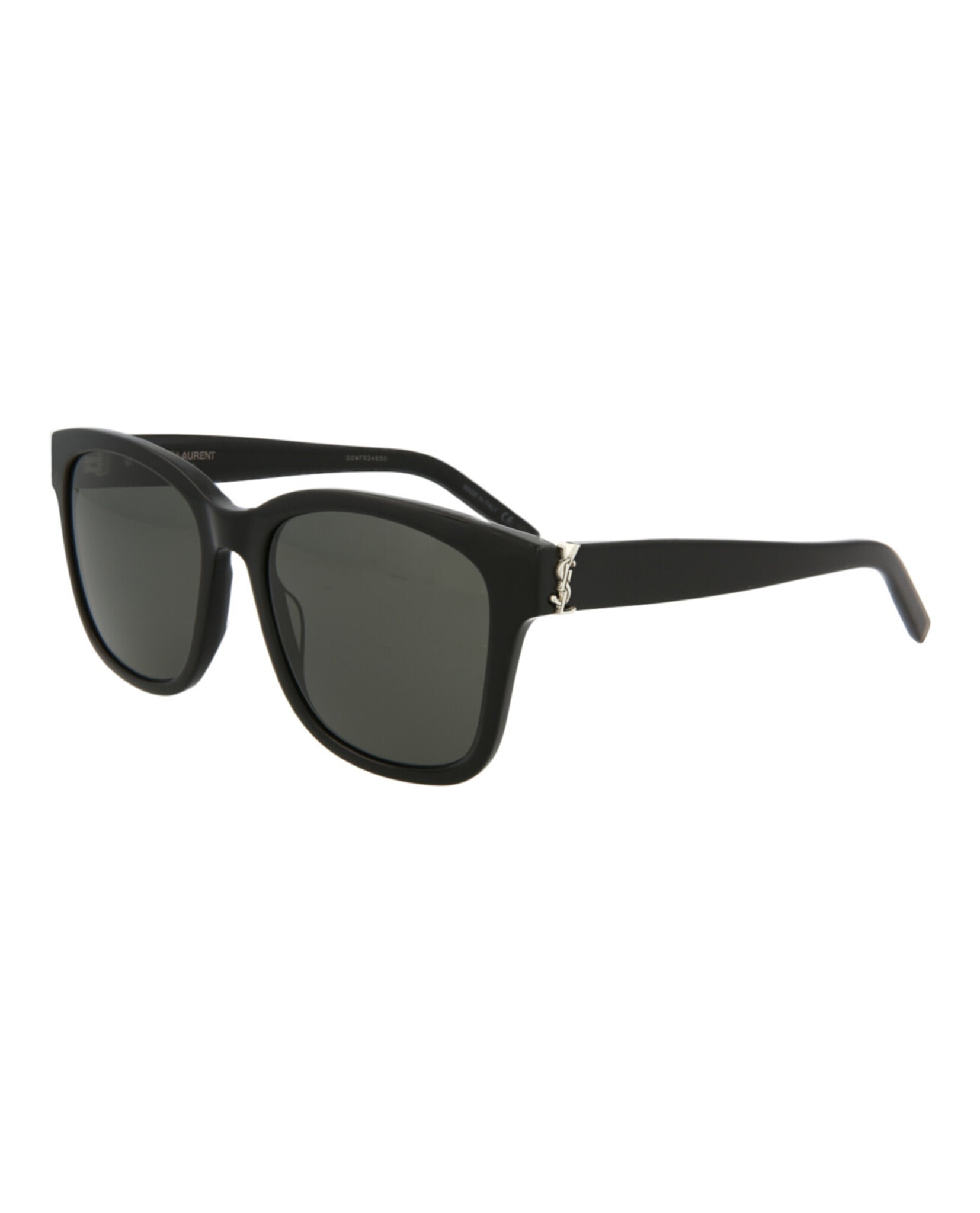 Saint Laurent Unisex Square/Rectangle Black Black Grey Fashion Designer Eyewear