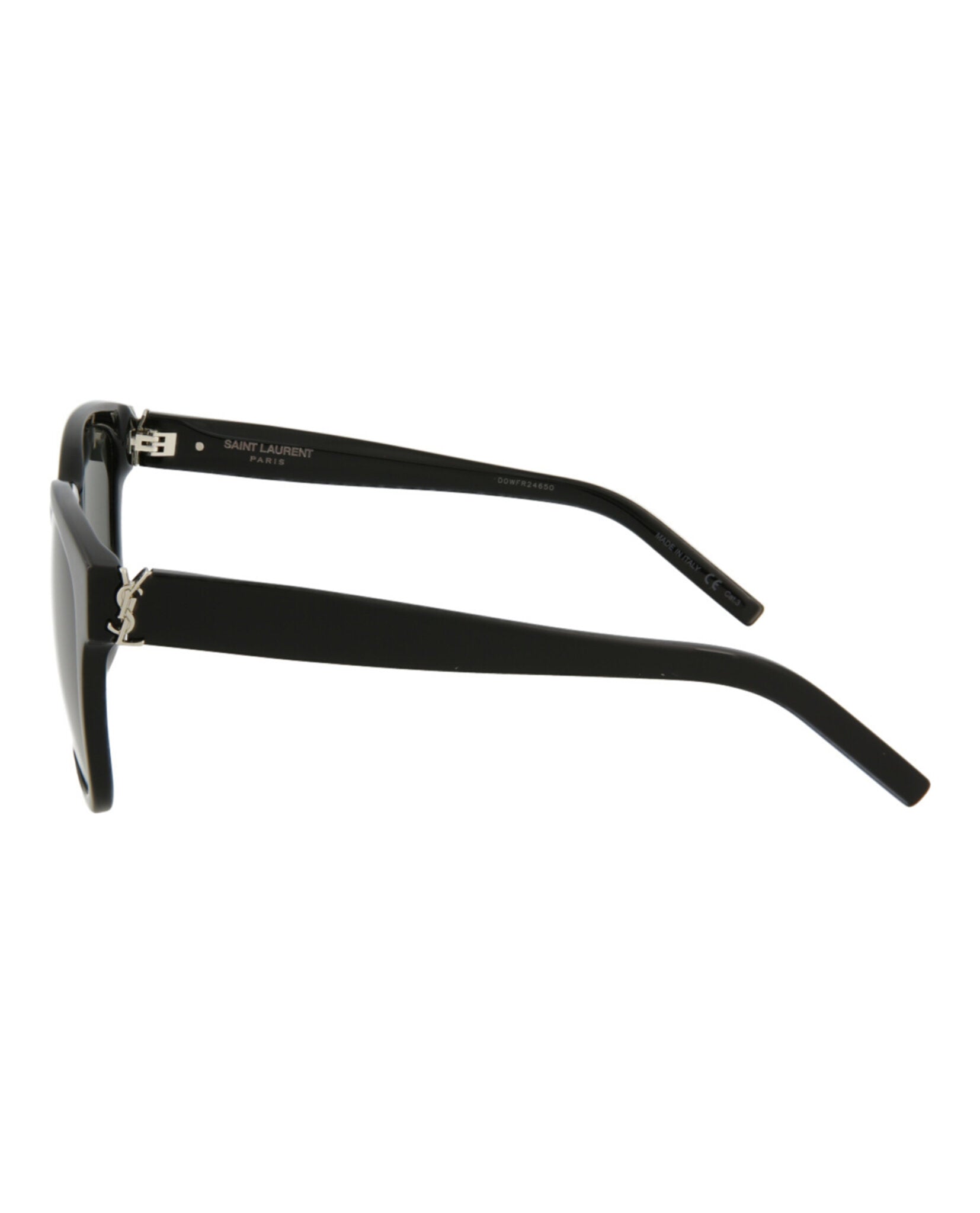 Saint Laurent Unisex Square/Rectangle Black Black Grey Fashion Designer Eyewear