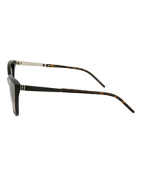 Saint Laurent Womens Cat Eye Havana Silver Grey Fashion Designer Eyewear