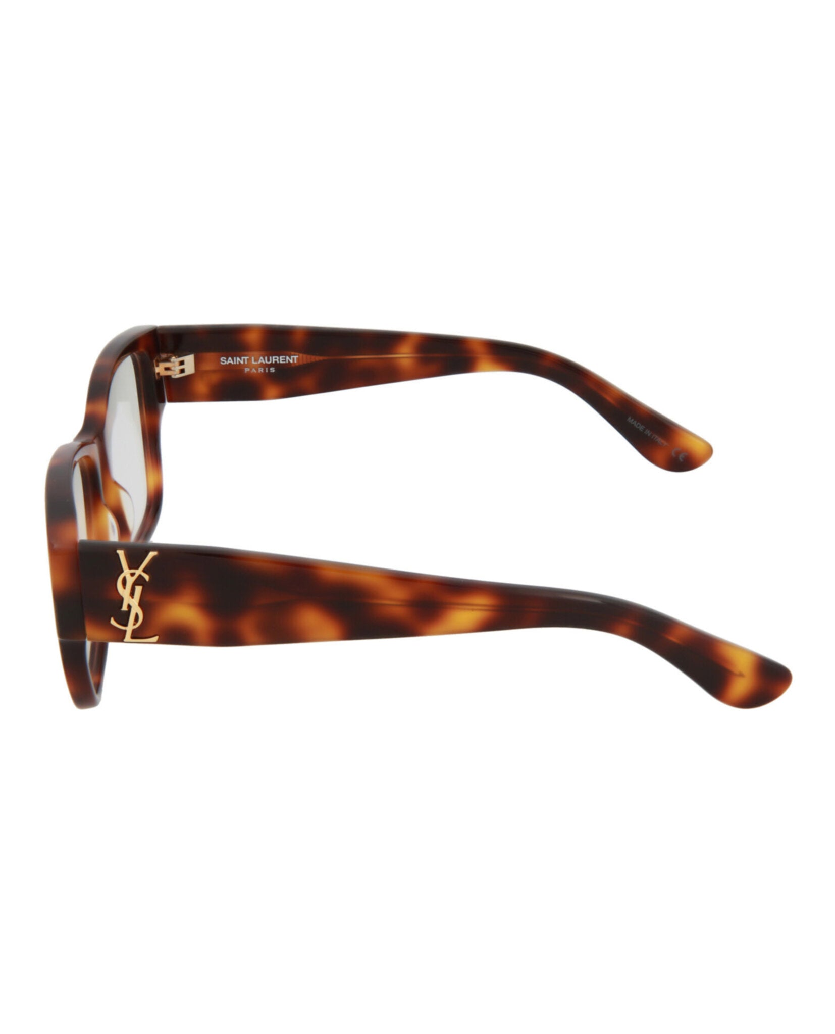 Saint Laurent Saint Laurent Womens Square/Rectangle Avana Avana Transparent Fashion Designer Eyewear