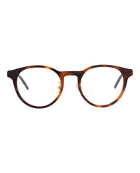 Saint Laurent Saint Laurent Unisex Round/Oval Havana Gold Transparent Fashion Designer Eyewear