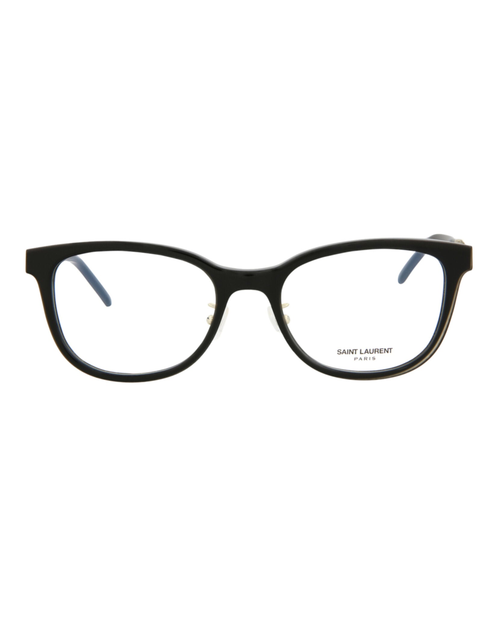 Saint Laurent Saint Laurent Womens Round/Oval Black Gold Transparent Fashion Designer Eyewear