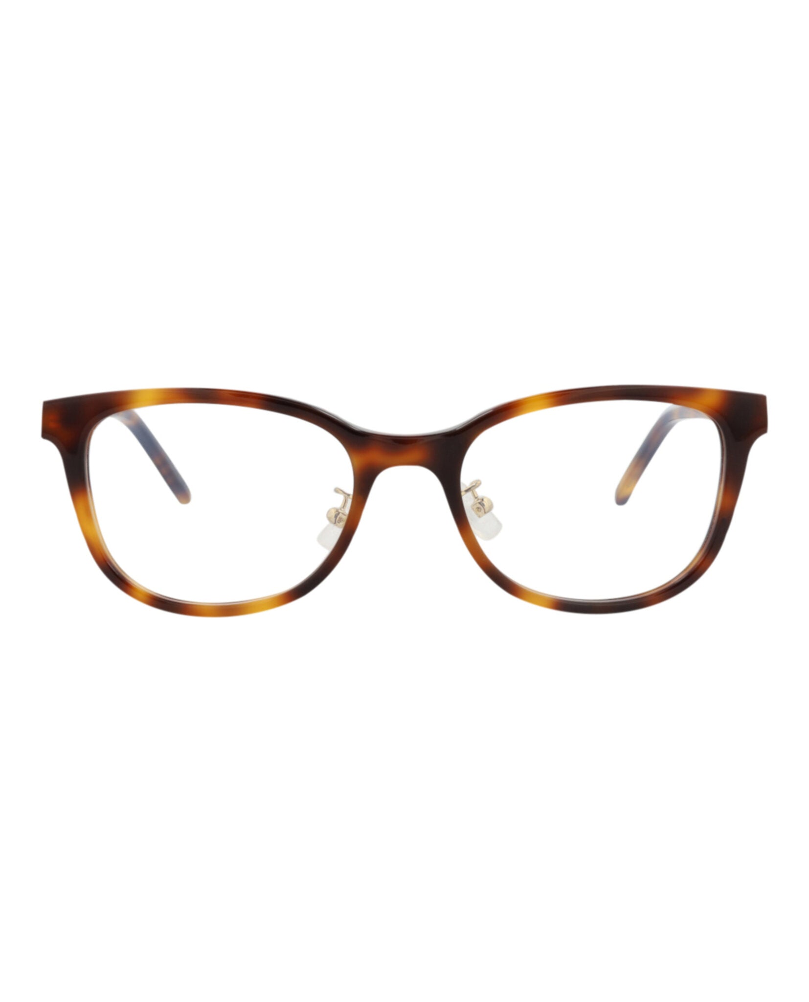 Saint Laurent Saint Laurent Womens Round/Oval Havana Gold Transparent Fashion Designer Eyewear
