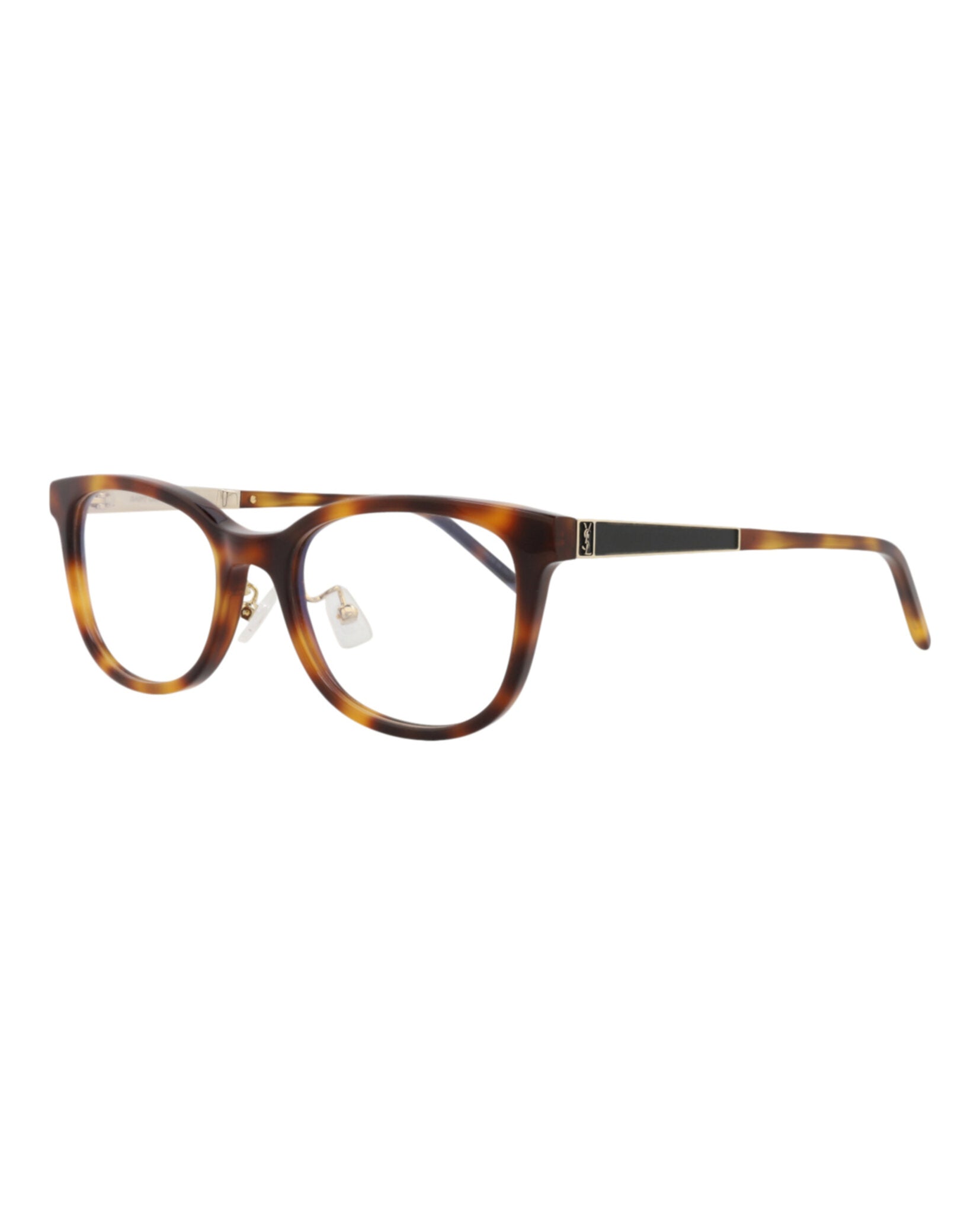 Saint Laurent Saint Laurent Womens Round/Oval Havana Gold Transparent Fashion Designer Eyewear