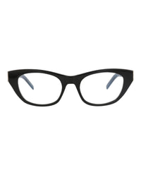 Saint Laurent Saint Laurent Womens Cat Eye Black Black Transparent Fashion Designer Eyewear