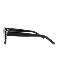 Saint Laurent Saint Laurent Womens Cat Eye Black Black Transparent Fashion Designer Eyewear