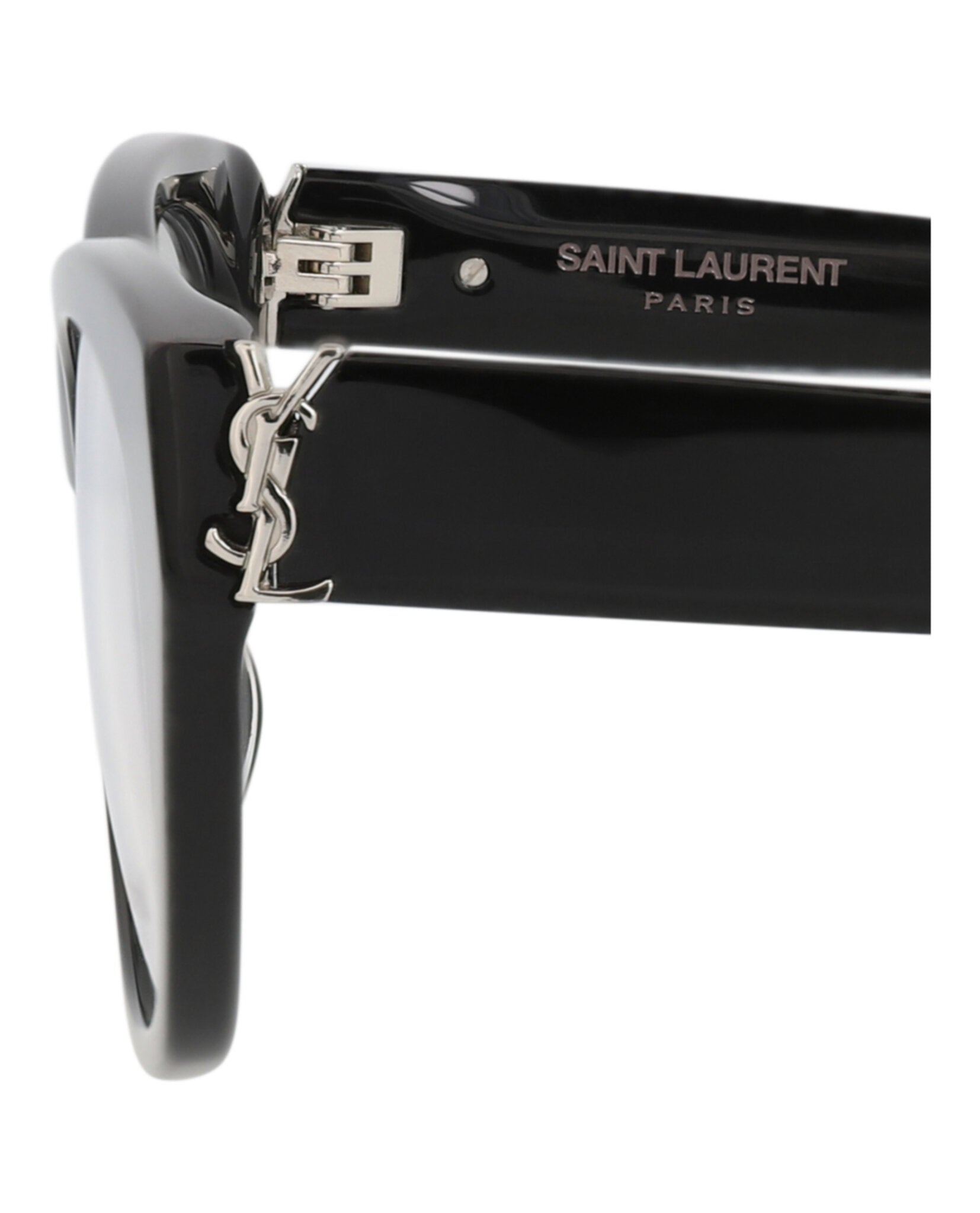 Saint Laurent Saint Laurent Womens Cat Eye Black Black Transparent Fashion Designer Eyewear