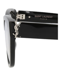 Saint Laurent Saint Laurent Womens Cat Eye Black Black Transparent Fashion Designer Eyewear