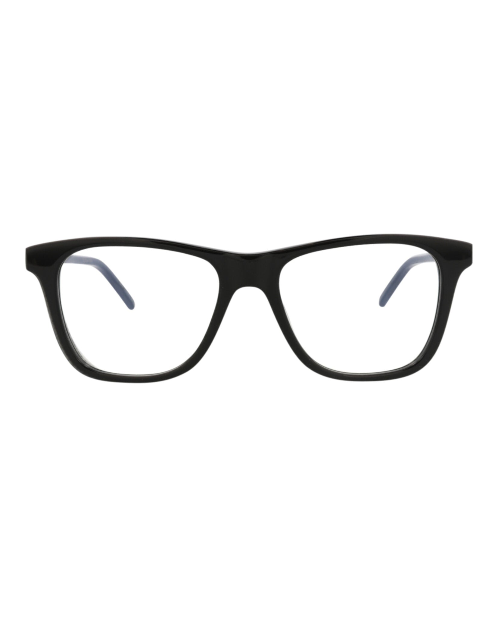 Saint Laurent Saint Laurent Unisex Square/Rectangle Black Silver Transparent Fashion Designer Eyewear