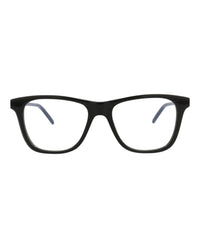 Saint Laurent Saint Laurent Unisex Square/Rectangle Black Silver Transparent Fashion Designer Eyewear