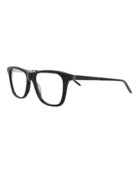 Saint Laurent Saint Laurent Unisex Square/Rectangle Black Silver Transparent Fashion Designer Eyewear