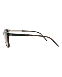 Saint Laurent Saint Laurent Unisex Square/Rectangle Havana Silver Transparent Fashion Designer Eyewear