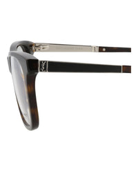 Saint Laurent Saint Laurent Unisex Square/Rectangle Havana Silver Transparent Fashion Designer Eyewear