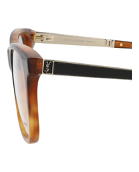 Saint Laurent Saint Laurent Unisex Square/Rectangle Havana Gold Transparent Fashion Designer Eyewear